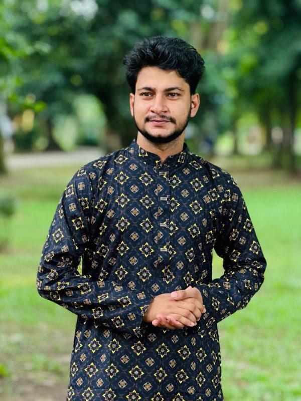 Cotton Printed Panjabi,সুতি কাপড় স্নাপ বাটন